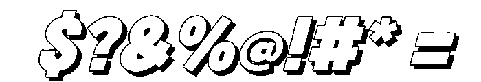 Fox Bunko Slant Shadow Font OTHER CHARS