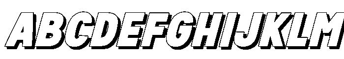 Fox Bunko Slant Shadow Font UPPERCASE
