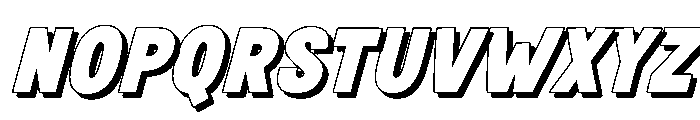 Fox Bunko Slant Shadow Font UPPERCASE