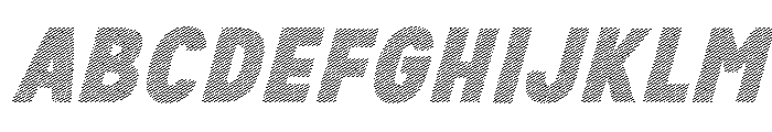 Fox Bunko Strokes Slant Font UPPERCASE