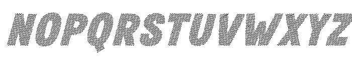 Fox Bunko Strokes Slant Font UPPERCASE