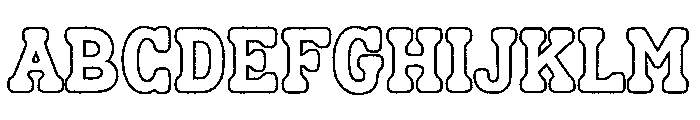 Fox Cynthia Outline Font UPPERCASE
