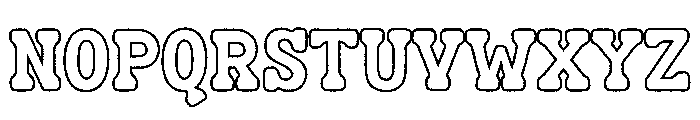 Fox Cynthia Outline Font UPPERCASE