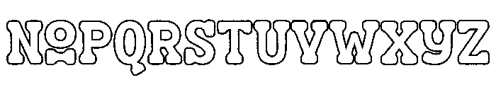 Fox Cynthia Outline Font LOWERCASE