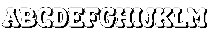 Fox Cynthia Shadow Font UPPERCASE