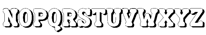 Fox Cynthia Shadow Font UPPERCASE