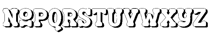 Fox Cynthia Shadow Font LOWERCASE