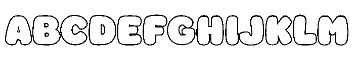 Fox Dimsum Outline Font UPPERCASE