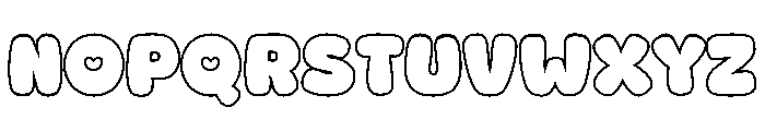 Fox Dimsum Outline Font LOWERCASE