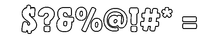 Fox Gabriel Outline Font OTHER CHARS