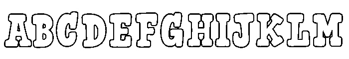 Fox Gabriel Outline Font UPPERCASE