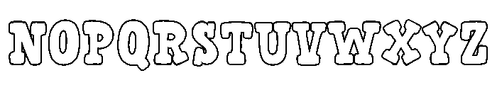 Fox Gabriel Outline Font UPPERCASE