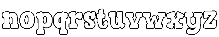Fox Gabriel Outline Font LOWERCASE