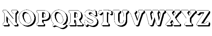Fox Galloria Shadowdow Font UPPERCASE