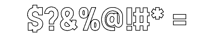 Fox Granite Outline Font OTHER CHARS