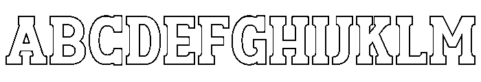 Fox Granite Outline Font UPPERCASE