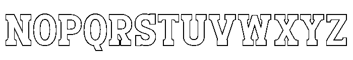 Fox Granite Outline Font UPPERCASE