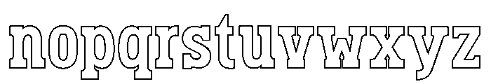 Fox Granite Outline Font LOWERCASE