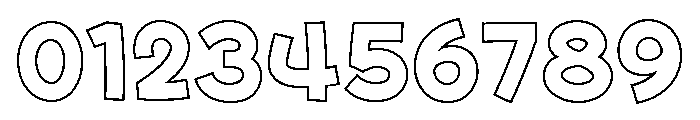 Fox Kinda Outline Font OTHER CHARS