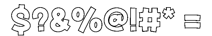 Fox Kinda Outline Font OTHER CHARS