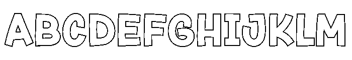 Fox Kinda Outline Font UPPERCASE