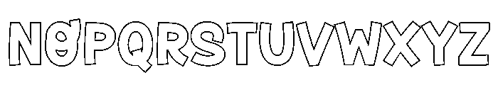 Fox Kinda Outline Font UPPERCASE