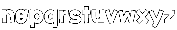 Fox Kinda Outline Font LOWERCASE