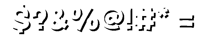 Fox Kinda Shadow Font OTHER CHARS