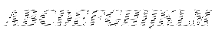 Fox Miravel Strokes Slant Font UPPERCASE