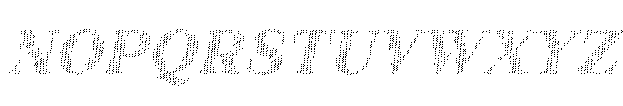 Fox Miravel Strokes Slant Font UPPERCASE