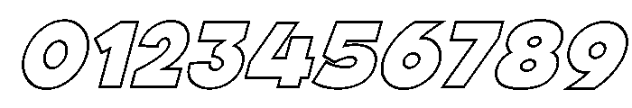 Fox Pompi Outline Slant Font OTHER CHARS