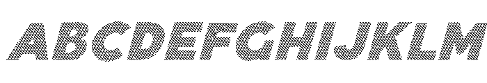 Fox Pompi Strokes Slant Font UPPERCASE
