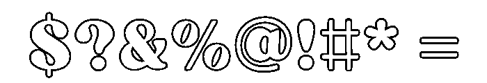 Fox Rustic Outline Font OTHER CHARS