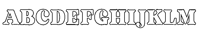 Fox Rustic Outline Font UPPERCASE