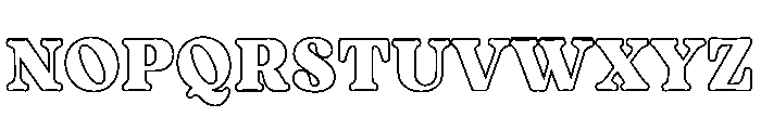 Fox Rustic Outline Font UPPERCASE