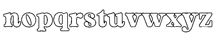 Fox Rustic Outline Font LOWERCASE