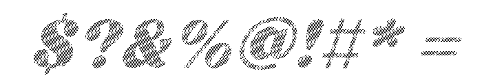 Fox Rustic Strokes Slant Font OTHER CHARS