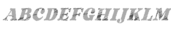 Fox Rustic Strokes Slant Font UPPERCASE