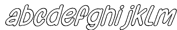 Fox Yummi Outline Slant FONT