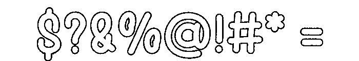 Fox Yummi Outline Font OTHER CHARS