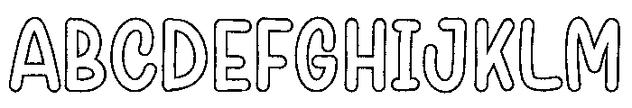 Fox Yummi Outline Font UPPERCASE