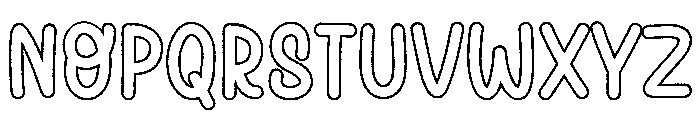 Fox Yummi Outline Font UPPERCASE