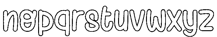Fox Yummi Outline Font LOWERCASE