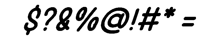 Fox Yummi Slant Font OTHER CHARS