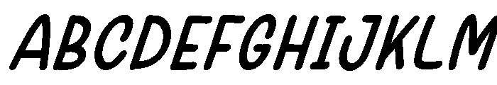 Fox Yummi Slant Font UPPERCASE