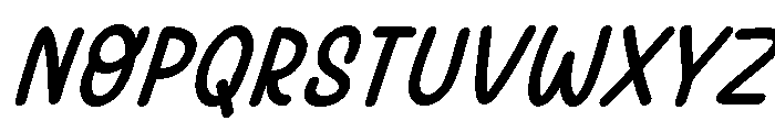 Fox Yummi Slant Font UPPERCASE
