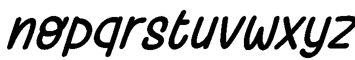 Fox Yummi Slant Font LOWERCASE
