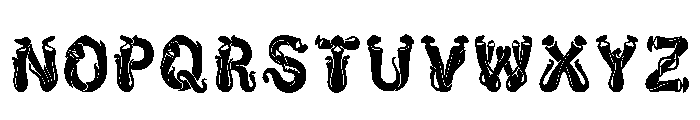 Foxed Regular Font LOWERCASE