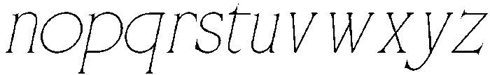 FONCA Italic otf (400) Font LOWERCASE