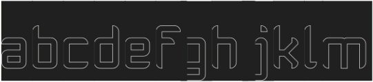 FORTUNE-Hollow-Inverse otf (400) Font LOWERCASE